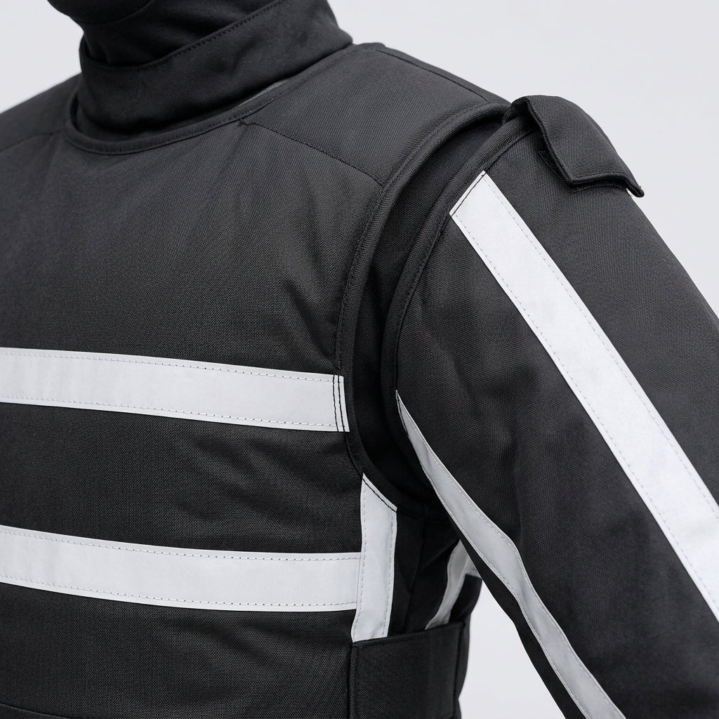 Tenue de Protection Moto avec Bandes Réfléchissantes