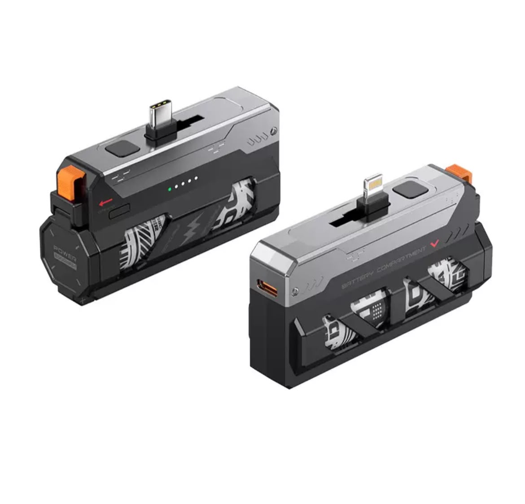 PowerClip™ Mini Magnetic Clip-On Power Bank with Built-In Connector